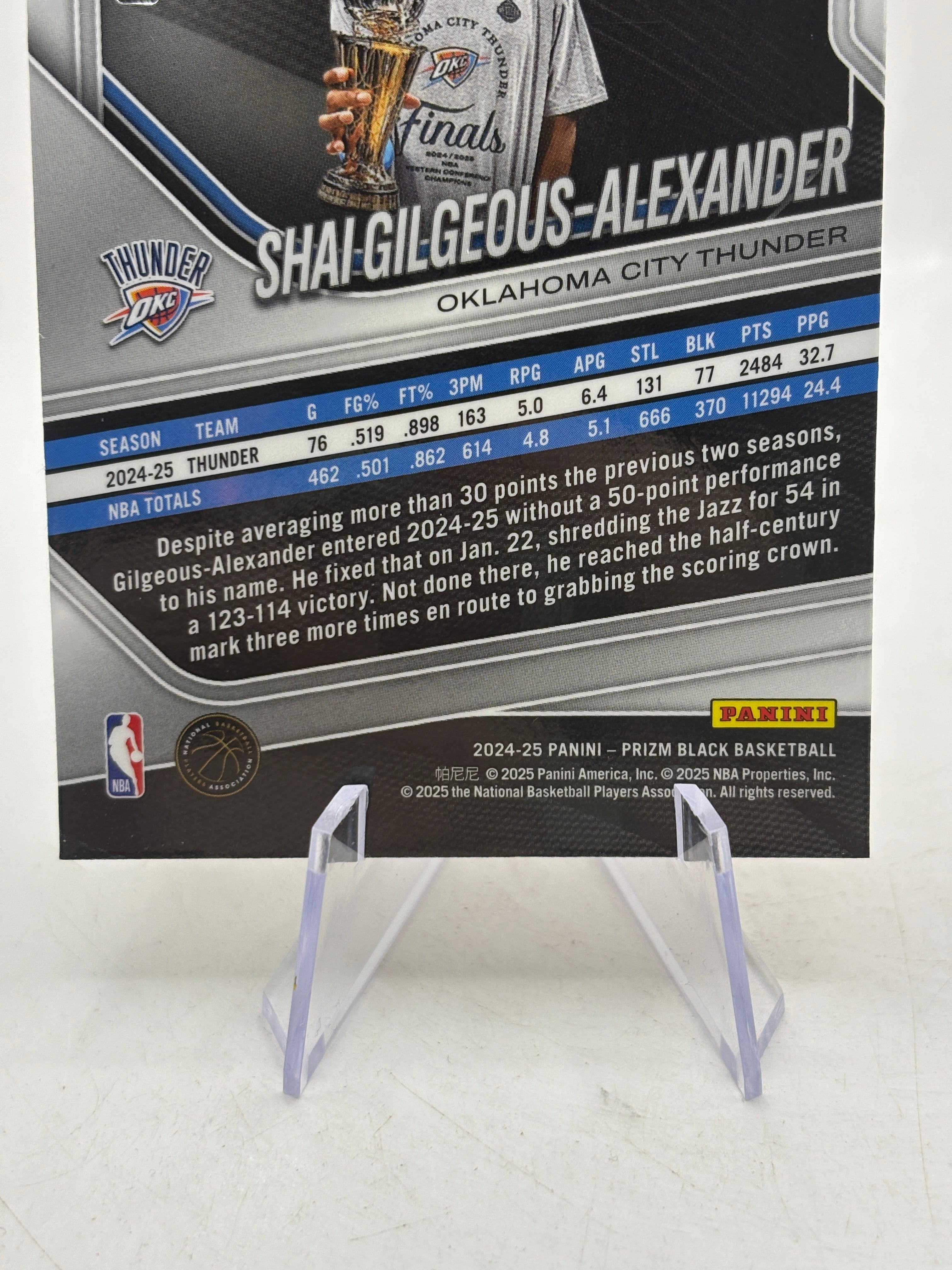 Shai Gilgeous-Alexander 2024-25 Panini Prizm Black #164 Orange Wave #12/60 FRENLY BRICKS - Open 7 Days